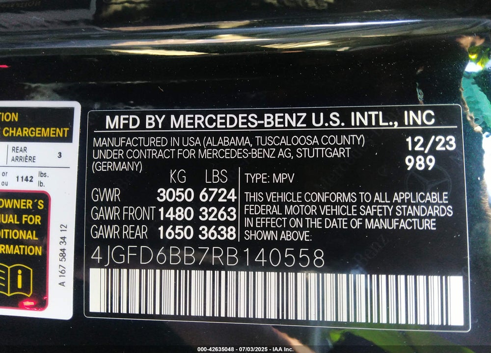 2024 MERCEDES-BENZ AMG GLE 53 COUPE 4MATIC VIN: 4JGFD6BB7RB140558