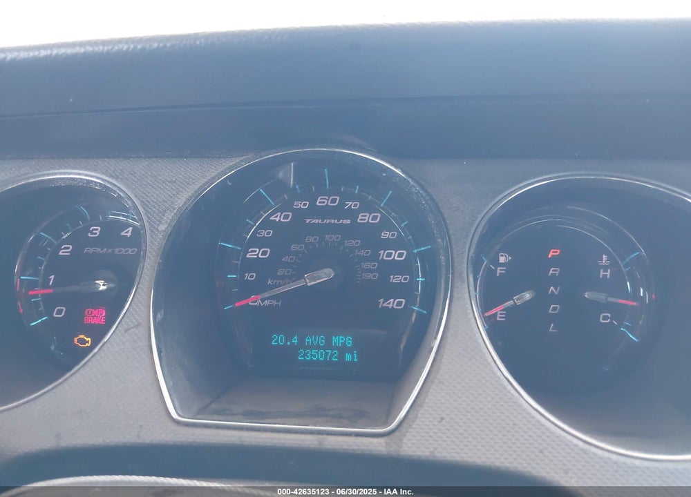 2012 FORD TAURUS VIN: 1FAHP2DW7CG130710