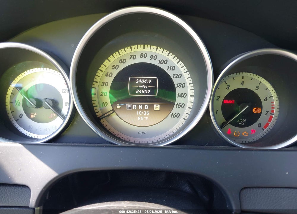 2012 MERCEDES-BENZ C CLASS VIN: WDDGF8BBXCF913589
