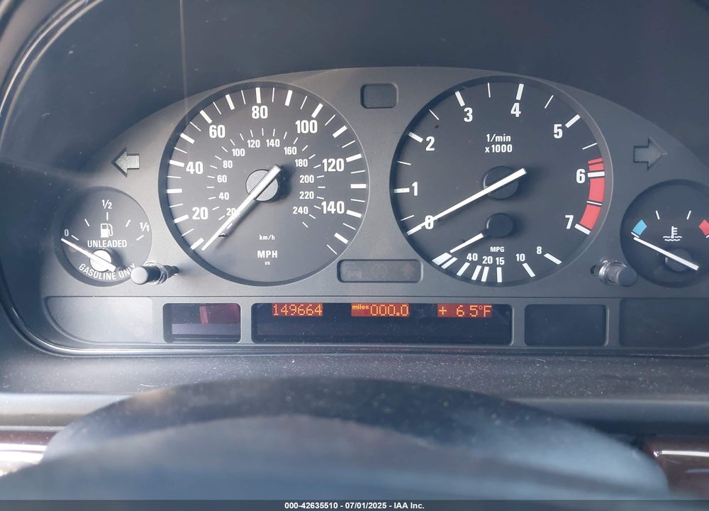 2003 BMW 540IA VIN: WBADN63443GN89857