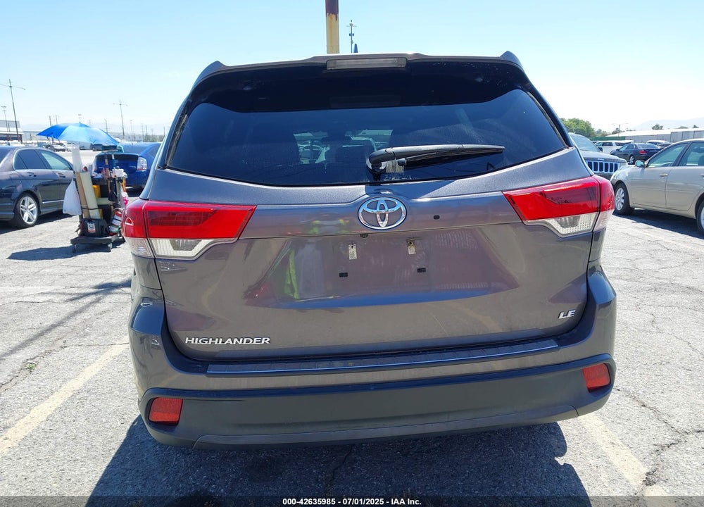 2018 TOYOTA HIGHLANDER VIN: 5TDZZRFH7JS250025