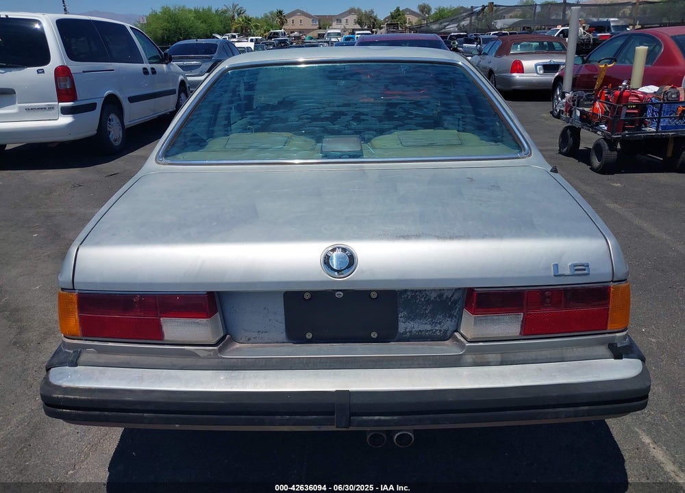 1987 BMW 635 CSI AUTOMATIC L6 VIN: WBAEC8408H3265892