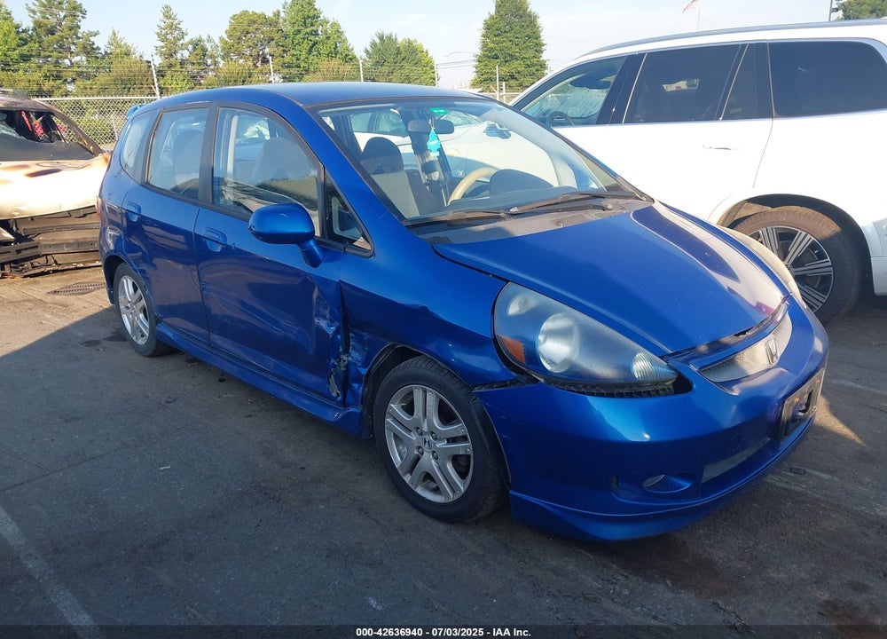 2007 HONDA FIT SPORT VIN: JHMGD38677S019493
