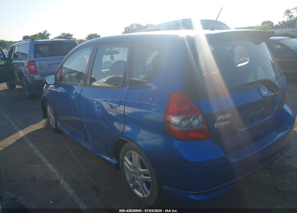2007 HONDA FIT SPORT VIN: JHMGD38677S019493