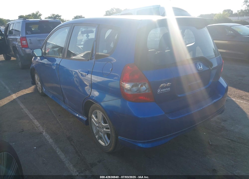 2007 HONDA FIT SPORT VIN: JHMGD38677S019493