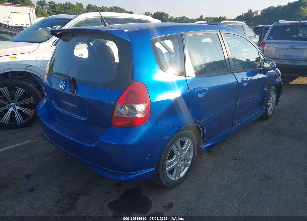 2007 HONDA FIT SPORT VIN: JHMGD38677S019493