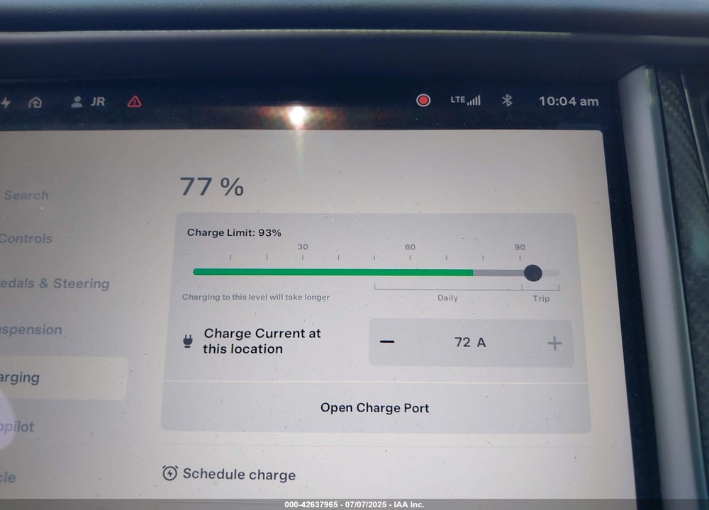 2018 TESLA MODEL X VIN: 5YJXCBE2XJF104834