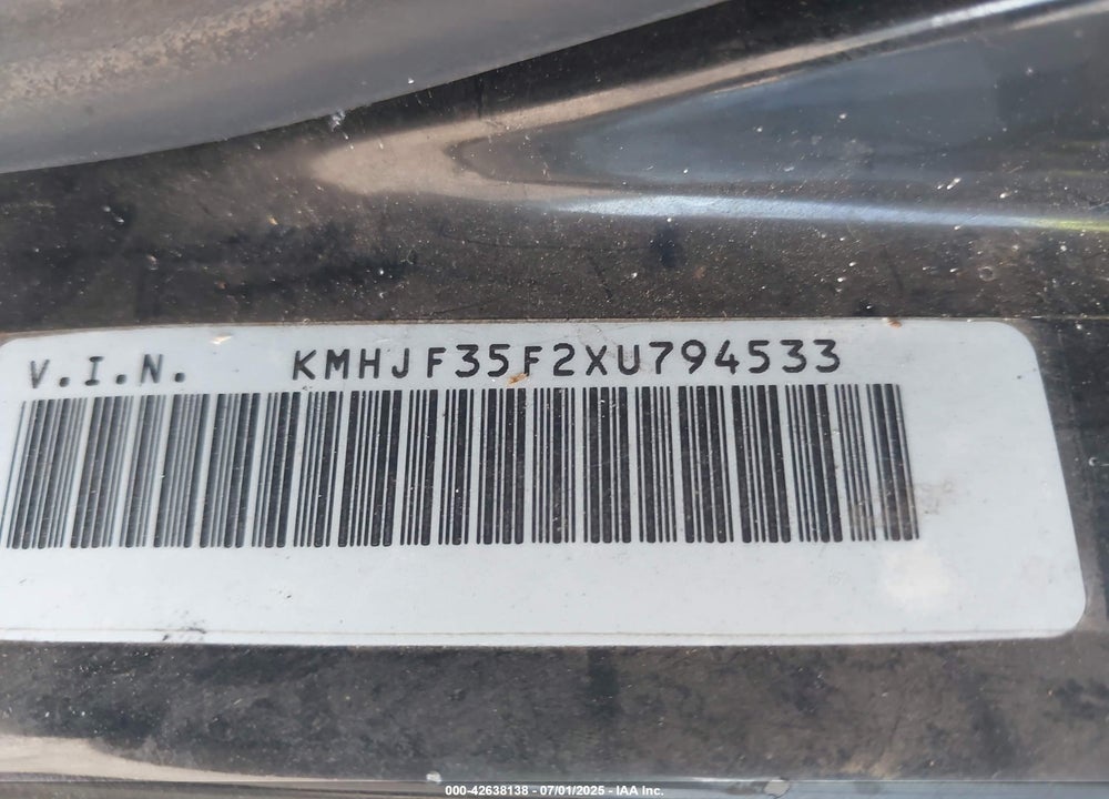 1999 HYUNDAI ELANTRA GLS VIN: KMHJF35F2XU794533