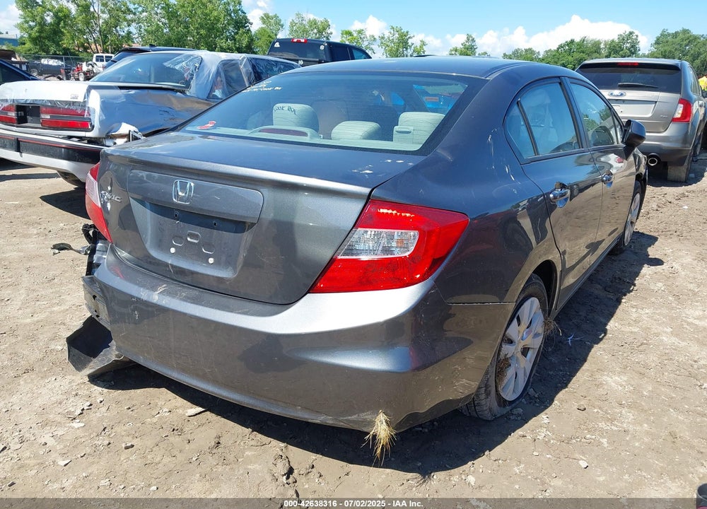2012 HONDA CIVIC VIN: 2HGFB2F59CH610404