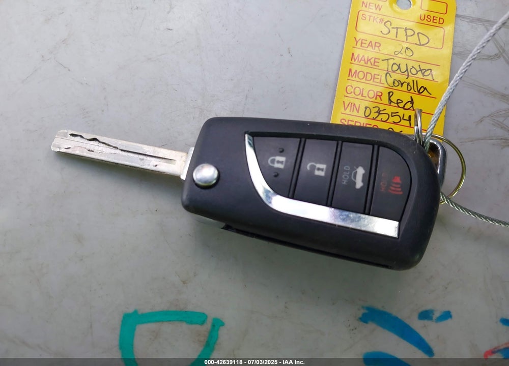 2020 TOYOTA COROLLA VIN: JTDS4RCEXLJ035541