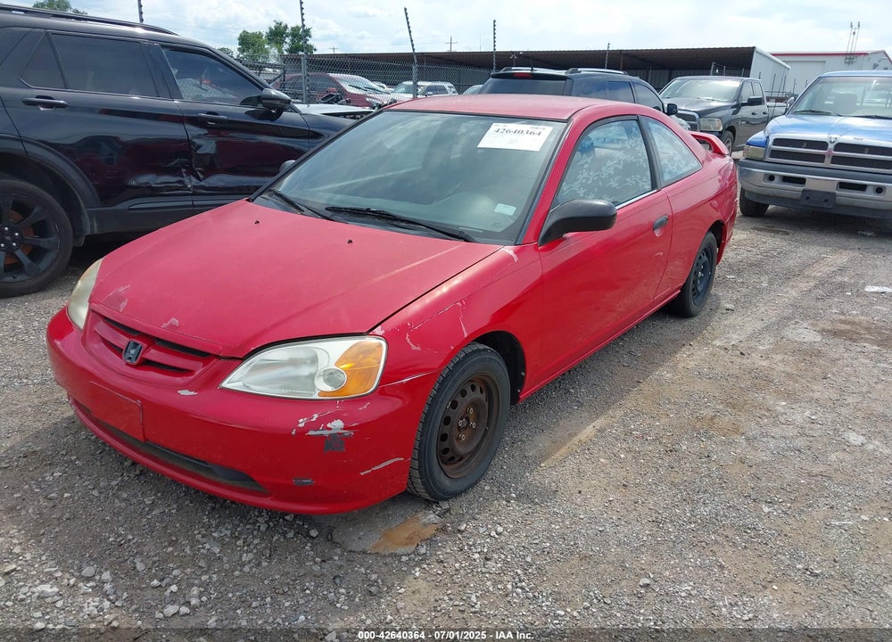 2001 HONDA CIVIC DX VIN: 1HGEM22231L023990
