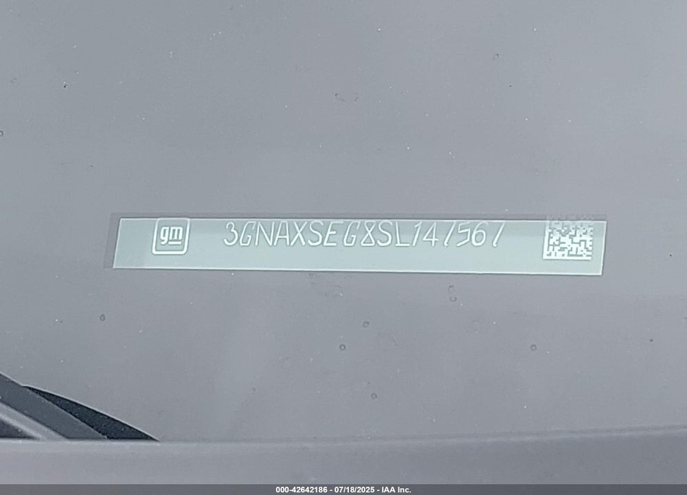 2025 CHEVROLET EQUINOX VIN: 3GNAXSEG8SL147567