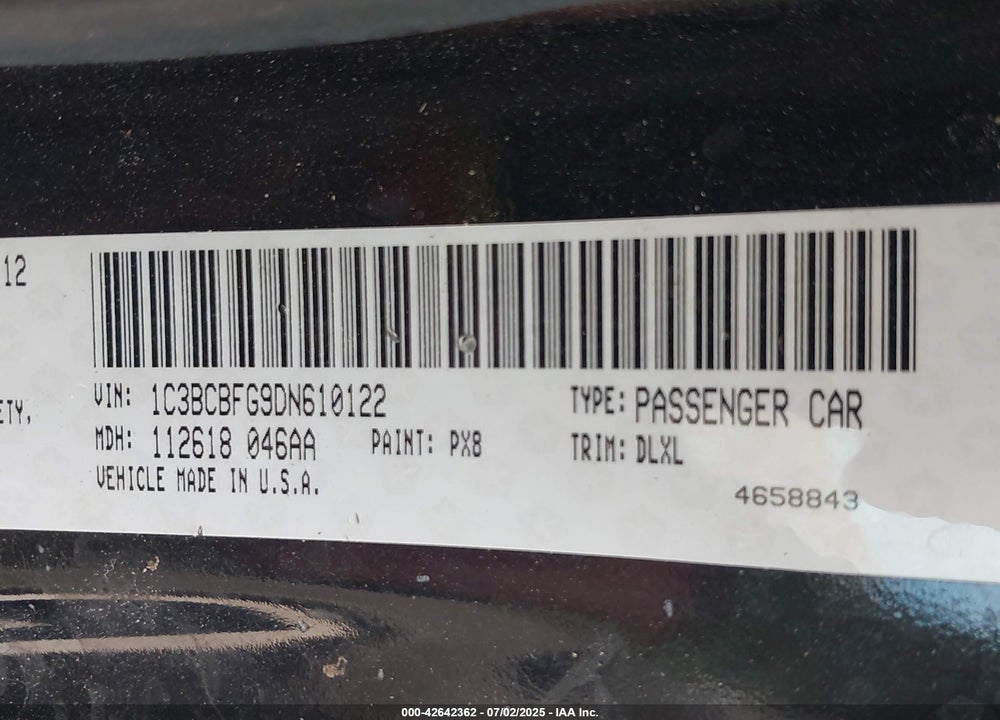 2013 CHRYSLER 200 VIN: 1C3BCBFG9DN610122