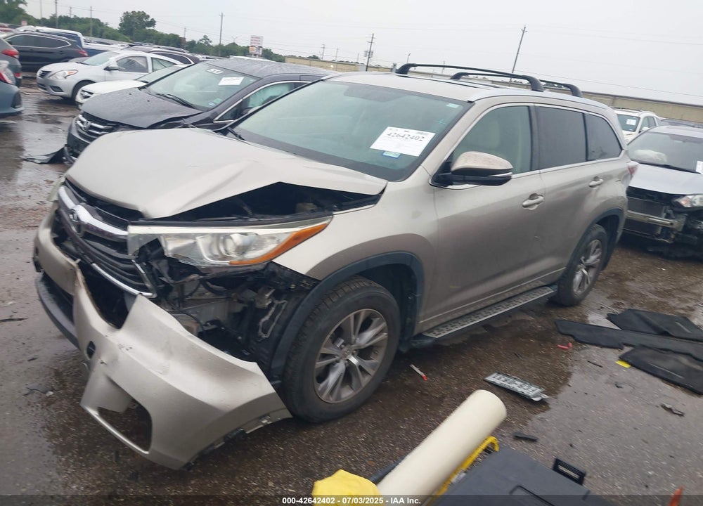 2015 TOYOTA HIGHLANDER XLE V6 VIN: 5TDKKRFHXFS058465