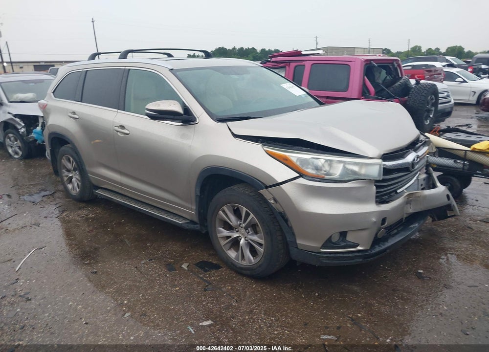 2015 TOYOTA HIGHLANDER XLE V6 VIN: 5TDKKRFHXFS058465
