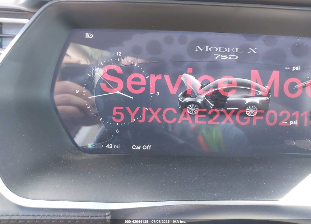 2016 TESLA MODEL X VIN: 5YJXCAE2XGF021133
