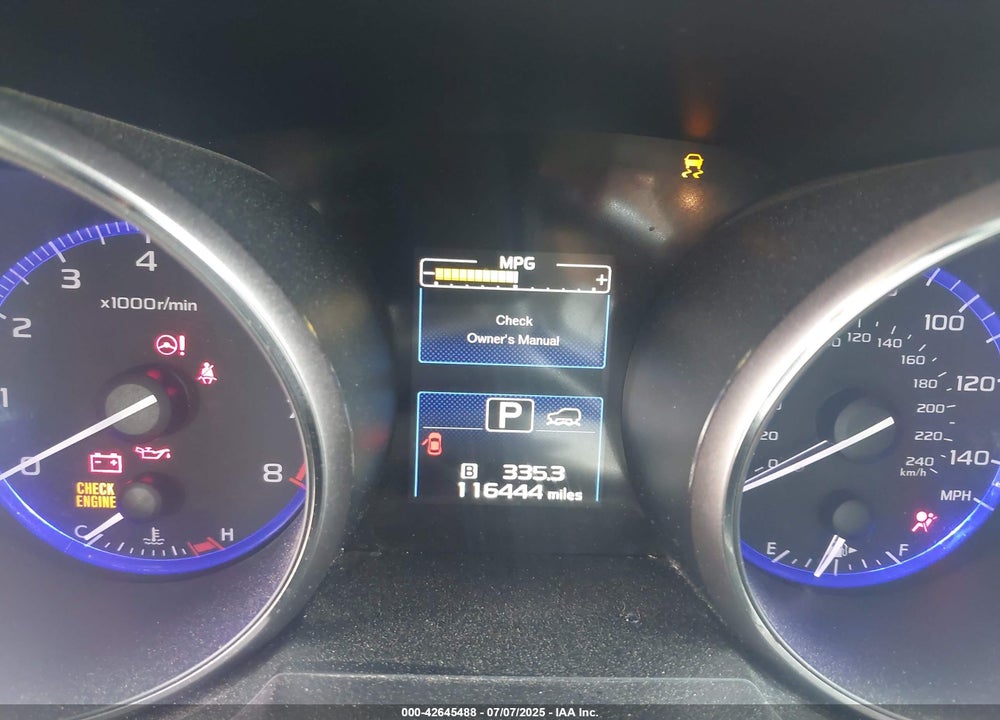 2016 SUBARU OUTBACK VIN: 4S4BSACC7G3310035