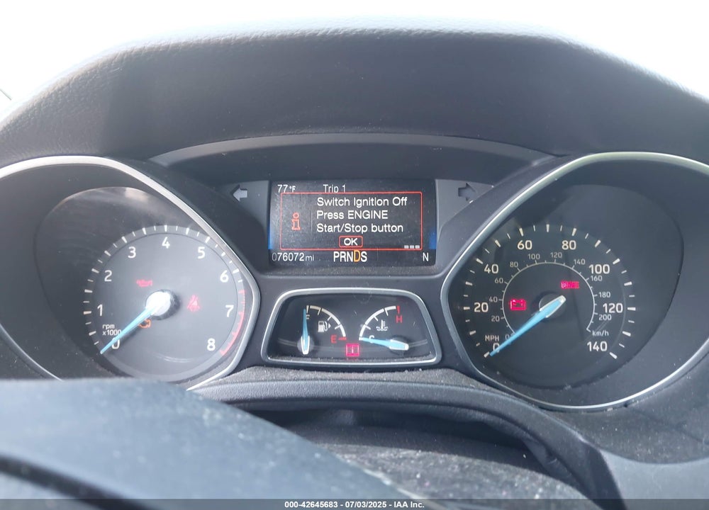 2016 FORD FOCUS VIN: 1FADP3N23GL231613