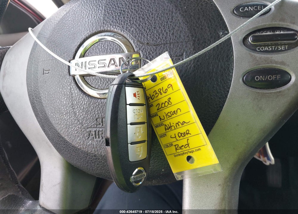 2008 NISSAN ALTIMA VIN: 1N4AL21E58N463869