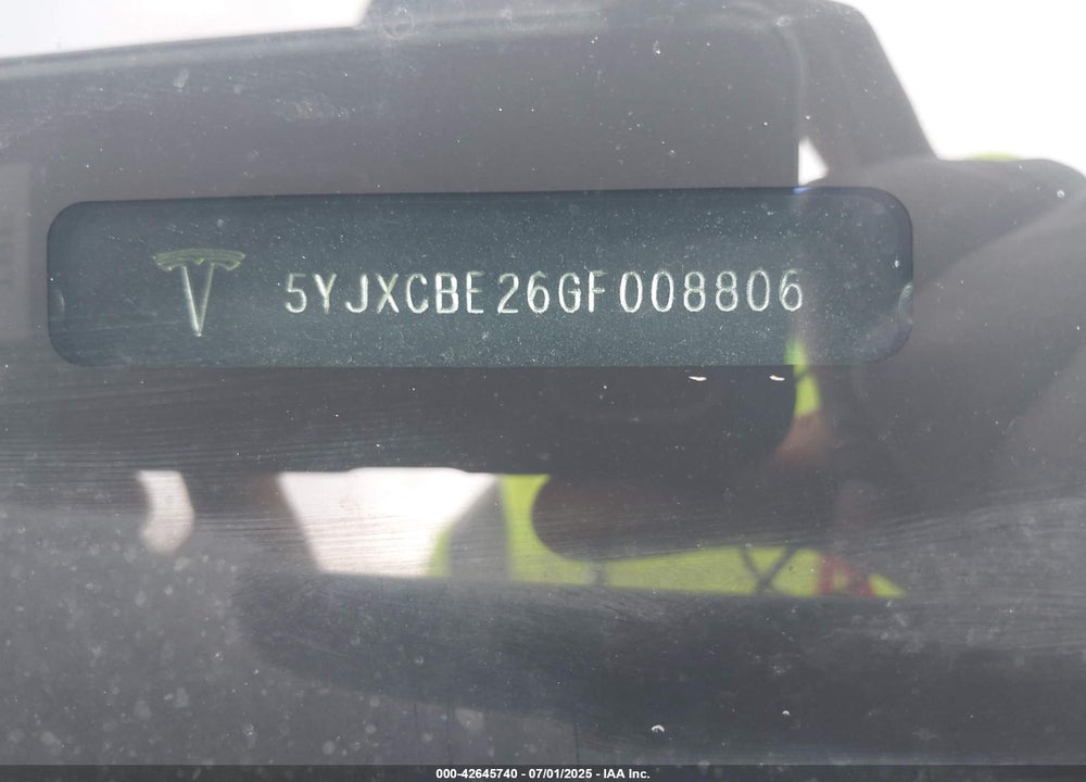 2016 TESLA MODEL X VIN: 5YJXCBE26GF008806