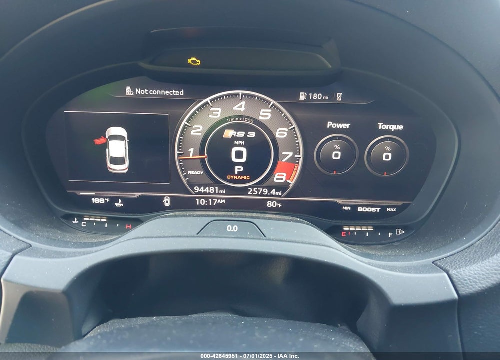 2018 AUDI RS 3 2.5T VIN: WUABWGFFXJ1901709