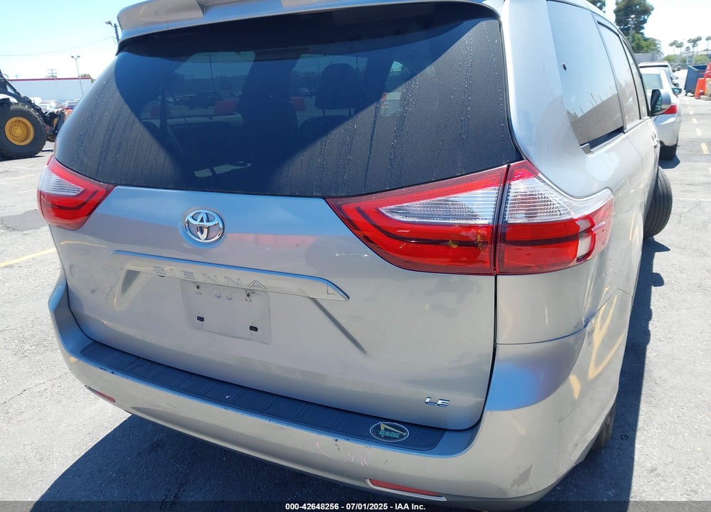 2015 TOYOTA SIENNA LE 8 PASSENGER VIN: 5TDKK3DC6FS631351