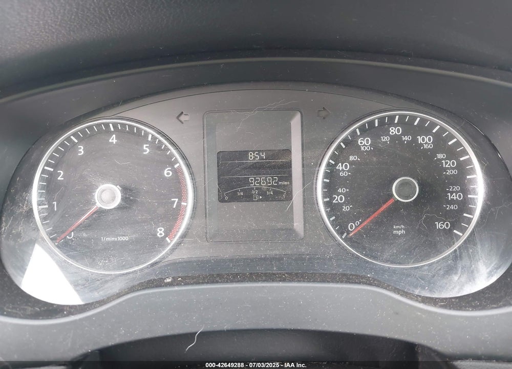 2013 VOLKSWAGEN JETTA 2.5L SE VIN: 3VWDX7AJ4DM274525