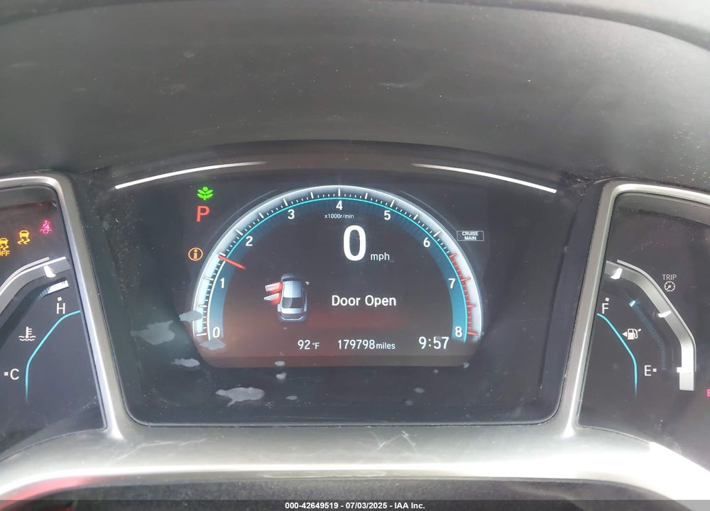 2016 HONDA CIVIC VIN: 19XFC1F79GE014573