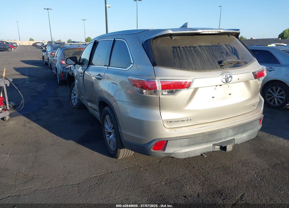 2014 TOYOTA HIGHLANDER VIN: 5TDKKRFH1ES038216