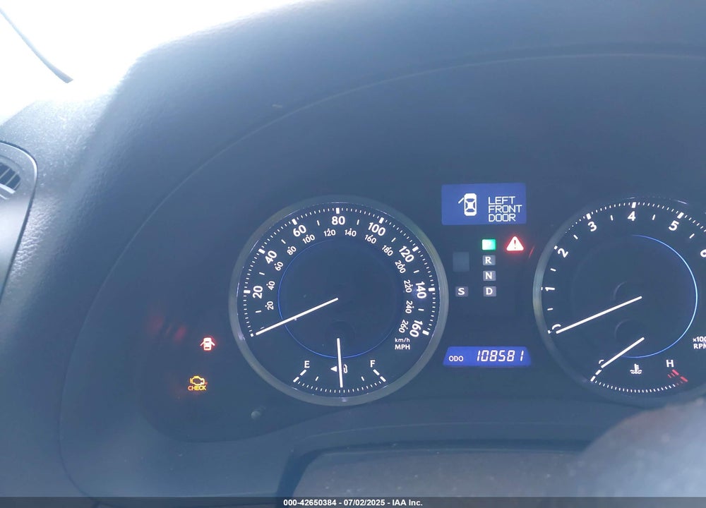 2011 LEXUS IS250 VIN: JTHBF5C24B5131003