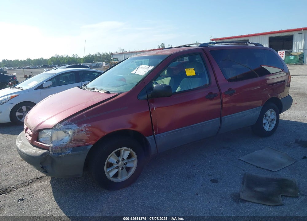 2000 TOYOTA SIENNA LE VIN: 4T3ZF13C6YU291094