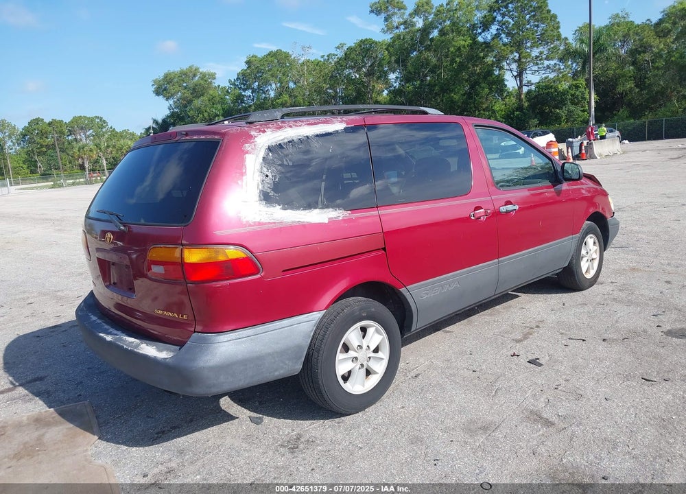 2000 TOYOTA SIENNA LE VIN: 4T3ZF13C6YU291094