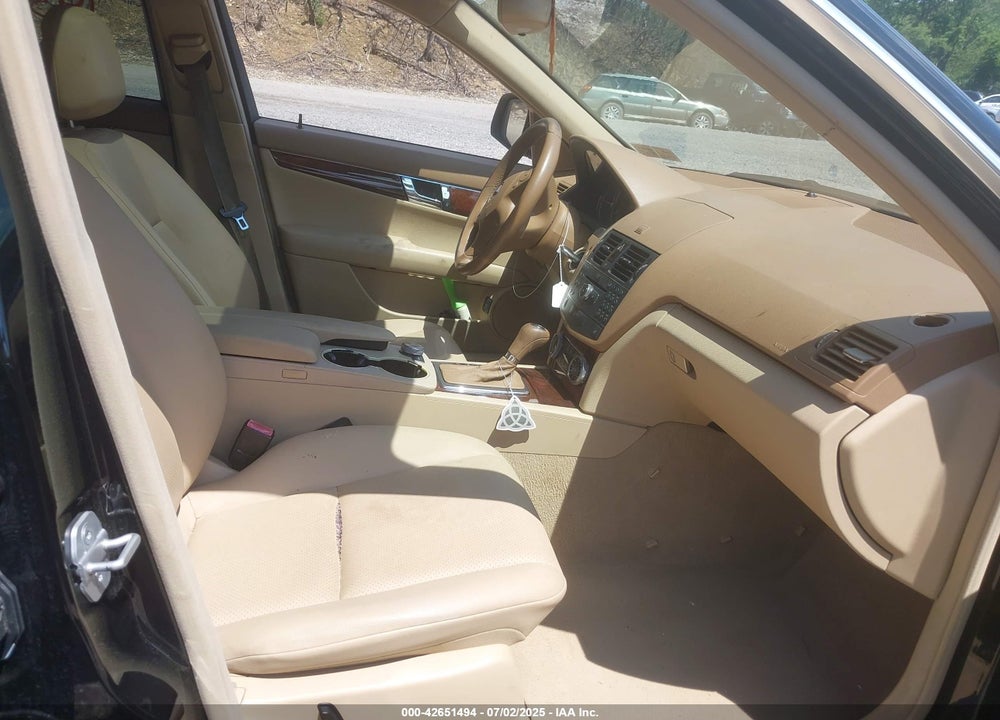 2008 MERCEDES-BENZ C CLASS VIN: WDDGF81X78F181863
