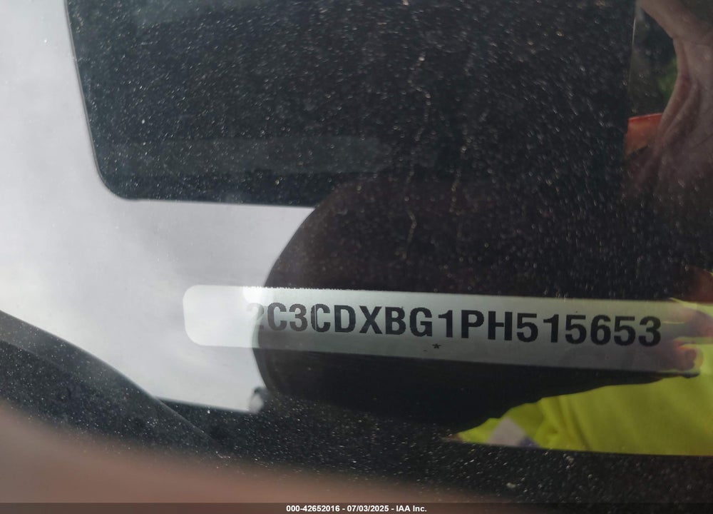 2023 DODGE CHARGER VIN: 2C3CDXBG1PH515653
