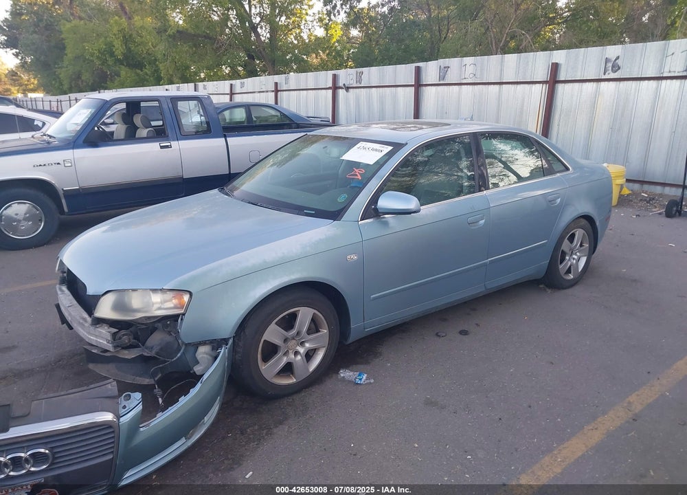 2006 AUDI A4 2.0T VIN: WAUDF78E46A209895