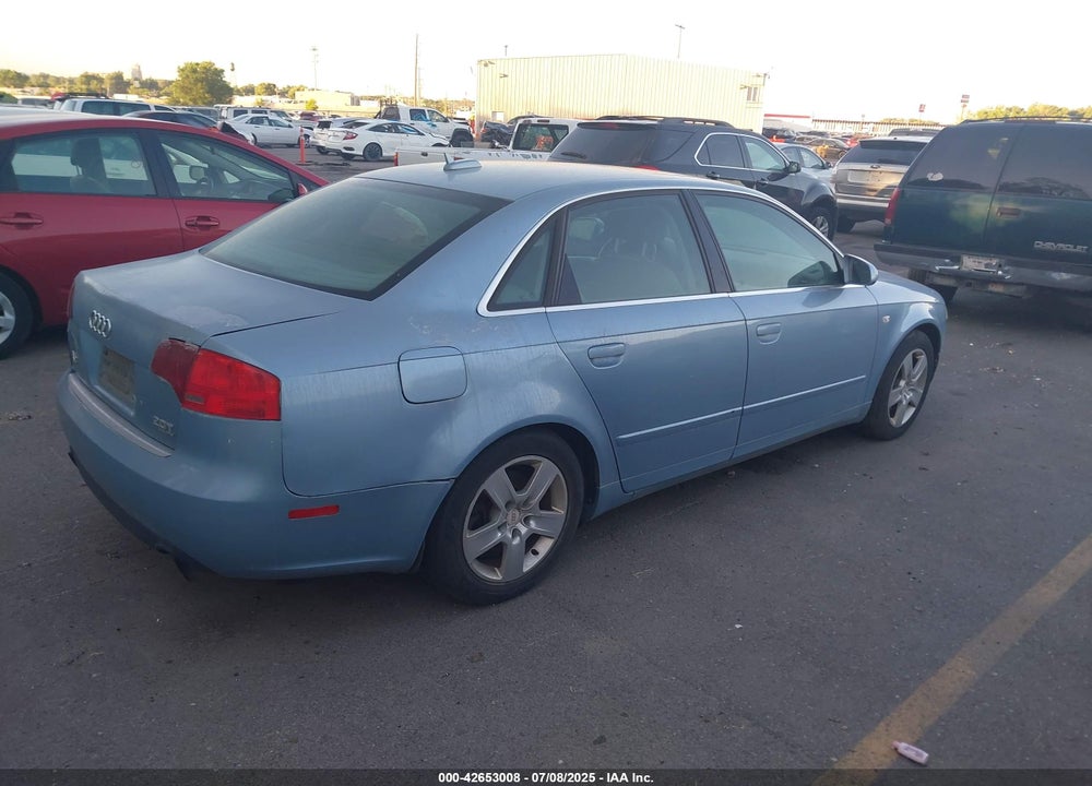 2006 AUDI A4 2.0T VIN: WAUDF78E46A209895