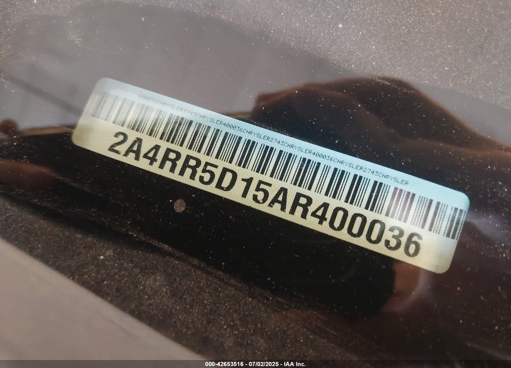 2010 CHRYSLER TOWN & COUNTRY TOURING VIN: 2A4RR5D15AR400036