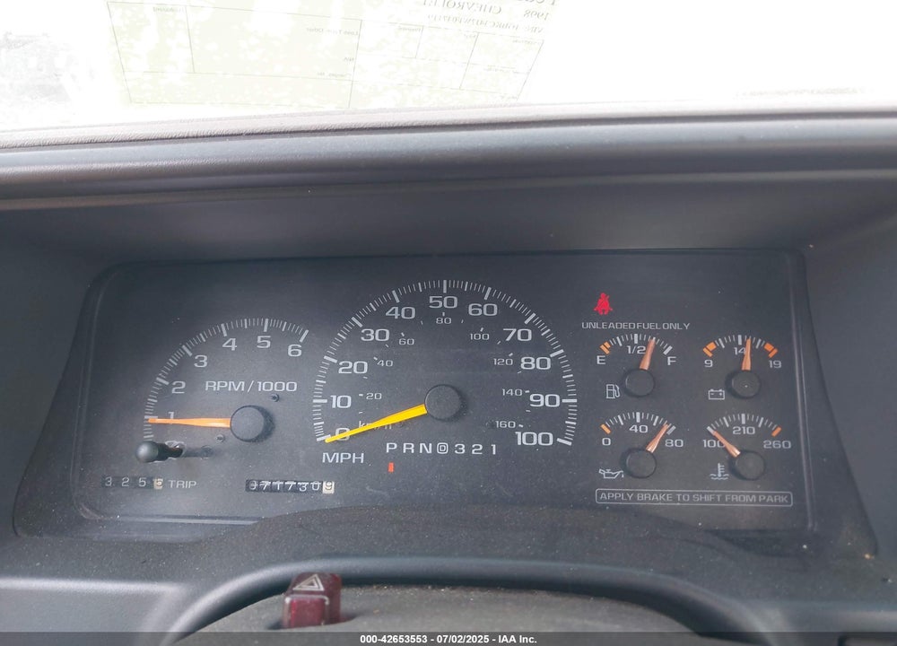 1998 CHEVROLET C3500 HD VIN: 1GBKC34J7WF047119