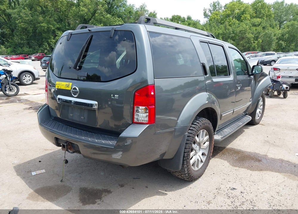 2008 NISSAN PATHFINDER LE V8 VIN: 5N1BR18B48C613772