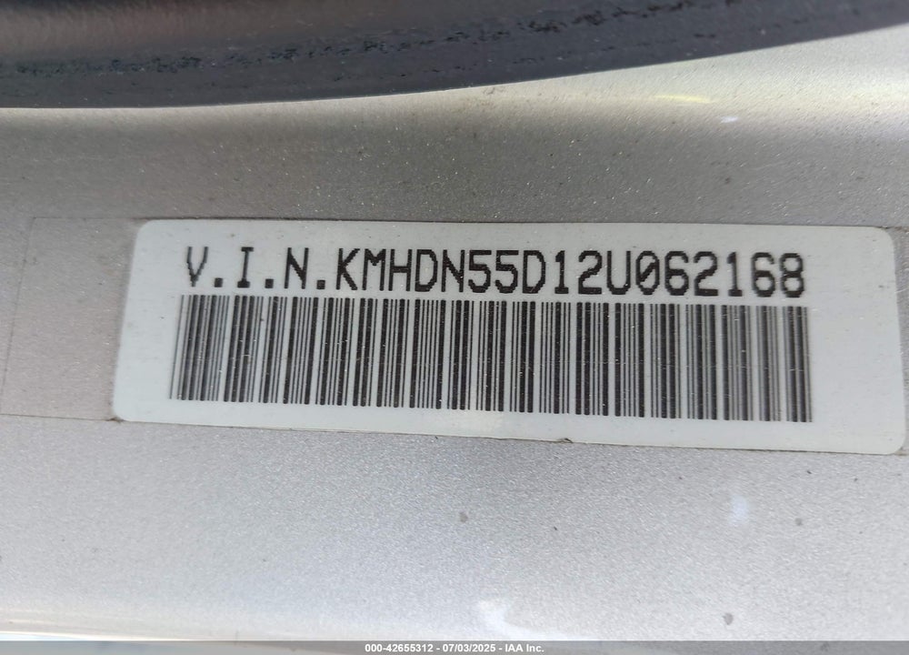2002 HYUNDAI ELANTRA GLS/GT VIN: KMHDN55D12U062168