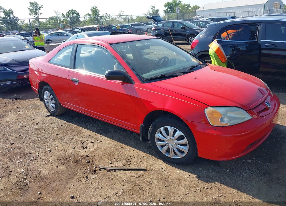 2001 HONDA CIVIC LX VIN: 1HGEM22501L077824