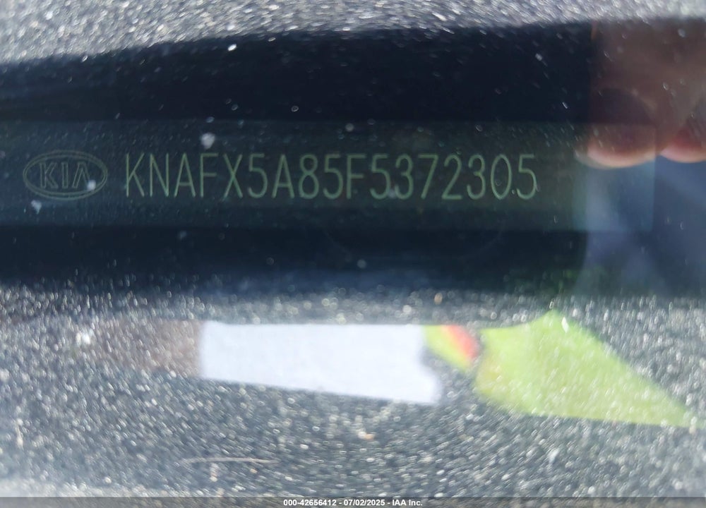 2015 KIA FORTE VIN: KNAFX5A85F5372305