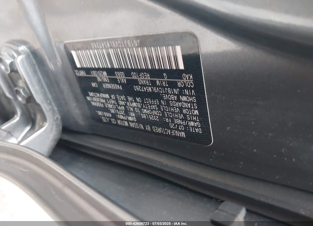 2020 NISSAN ROGUE SPORT S FWD XTRONIC CVT VIN: JN1BJ1CV9LW547260