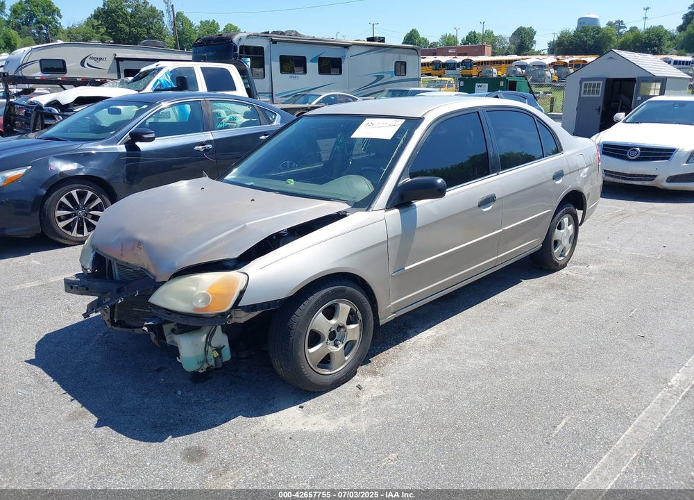2001 HONDA CIVIC LX VIN: 1HGES16571L028730