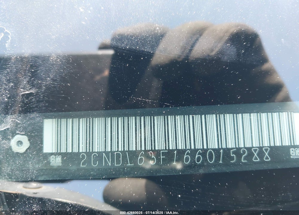 2006 CHEVROLET EQUINOX VIN: 2CNDL63F166015288