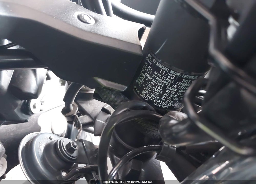 2024 KAWASAKI EX650 P VIN: ML5EXEP18RDAC5210