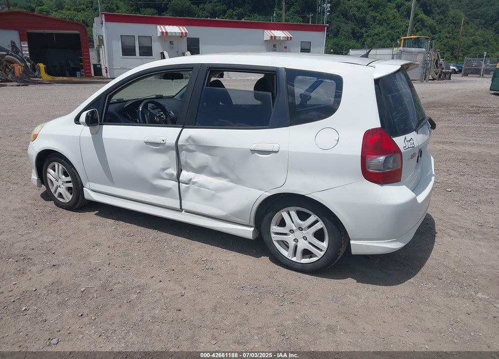 2007 HONDA FIT SPORT VIN: JHMGD38687S019373
