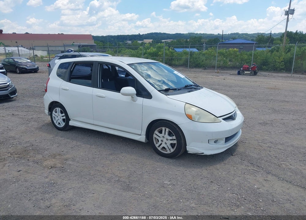 2007 HONDA FIT SPORT VIN: JHMGD38687S019373