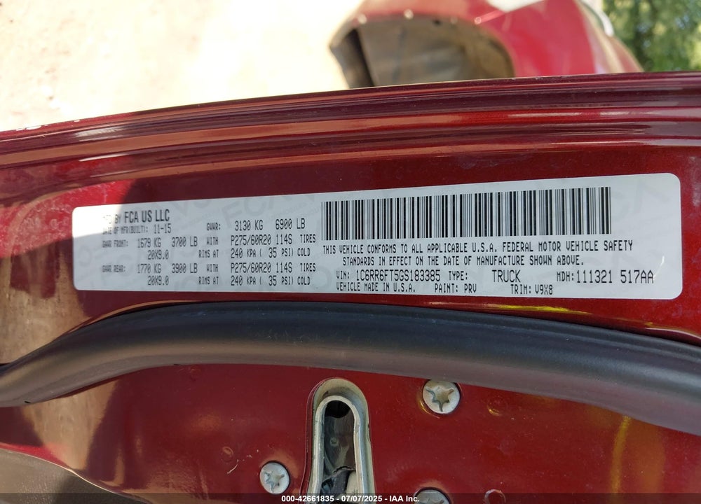 2016 RAM 1500 EXPRESS VIN: 1C6RR6FT5GS183385