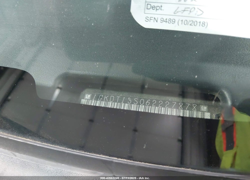 2006 GMC ENVOY VIN: 1GKDT13S062227878